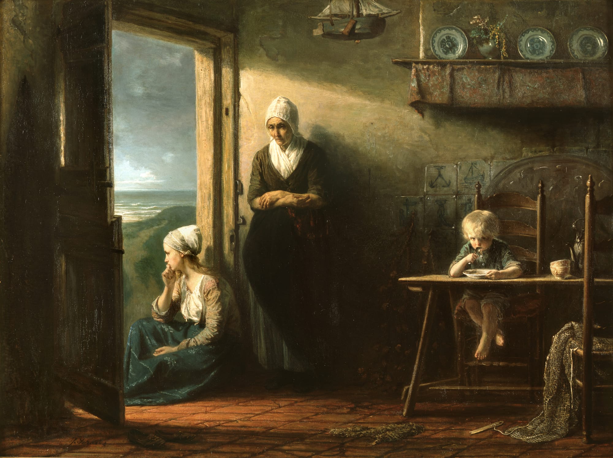 Jozef Israëls, Na de storm, 1858