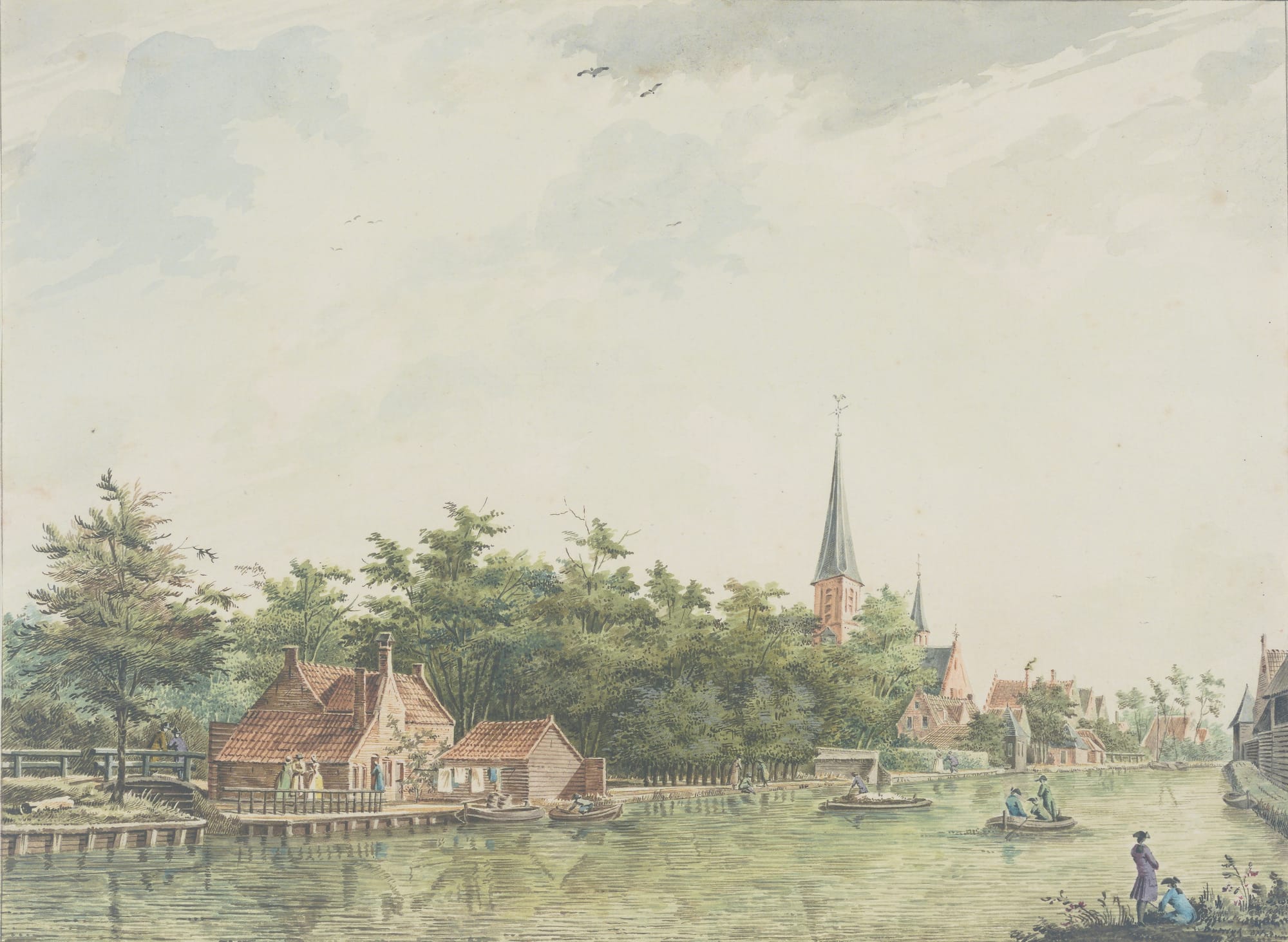 Dirck Verryck, The village of Koudekerk near Leiden, 1762